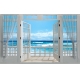 Фотообои MXL-00217 Светлая веранда с окном на море, терраса на природе, расширяющие пространство №1
