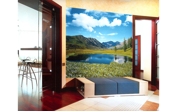 Фотообои Твоя Планета «Озеро в цветах», Люкс, 204 × 194 см, 6 листов №1