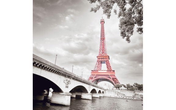 Фотообои FTK-04-00025 Акцент на Эйфелевой башне в Париже
