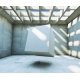 Фотообои 3D FTX-09-00020 Футуристический интерьер с кубом из бетона, лофт №1