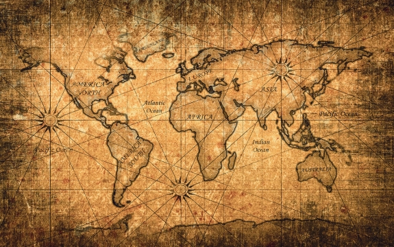 Фотообои FTXL-16-00006 Абстрактная карта мира