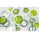 Фотообои 3D FTXL-09-00089 Абстракция с кольцами, деревьями и зелеными кругами №1