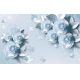 Фотообои 3D FTXL-09-00091 Голубые стереоскопические розы №1