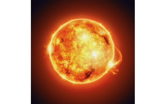 Фотообои FTK-15-00002 Яркое Солнце в космосе