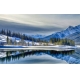 Фотообои FTXL-01-00068 Зима в горах, озеро, пейзаж природы №1