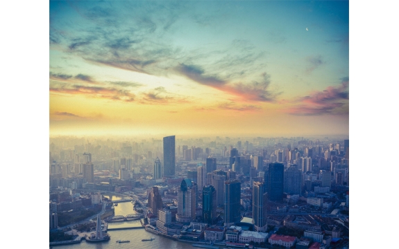Фотообои FTX-02-00011 Город Шанхай на закате