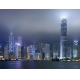 Фотообои FTP-4-02-00003 Панорама с видом на ночной город, Гонконг в тумане №1