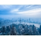 Фотообои FTP-4-02-00004 Панорама города в тумане с высоты, Шанхай №1
