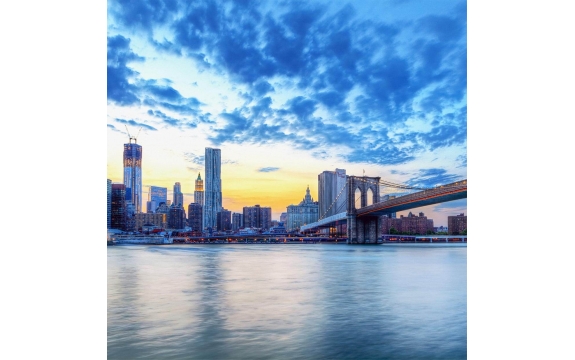 Фотообои FTP-3-02-00006 Город Нью-Йорк, вид на Бруклинский мост