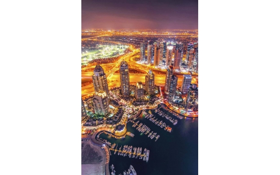 Фотообои FTP-2-02-00009 Город Дубай в ночных огнях