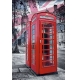 Фотообои FTP-2-02-00018 Лондон в черно-белом стиле, красная телефонная будка №1