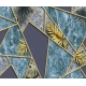 Фотообои 3D FTX-09-00029 Мраморная 3Д композиция с золотыми пальмовыми листьями №1