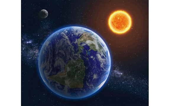 Фотообои FTX-15-00005 Земля и Солнце в космосе
