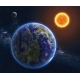 Фотообои FTX-15-00005 Земля и Солнце в космосе №1