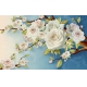 Фотообои 3D FTXL-06-00020 Объемные белые розы на ветках №1