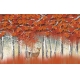 Фотообои FTXL-12-00039 Кленовый листопад в осеннем лесу №1