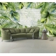 Фотообои FTXL-01-00083 Тропические листья монстеры и пальмы на кирпичной стене №2