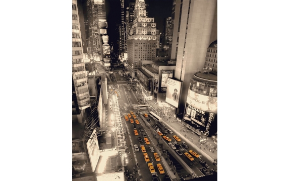 Фотообои FTVV-02-00028 Ночной Нью-Йорк под сепию, городской сюжет