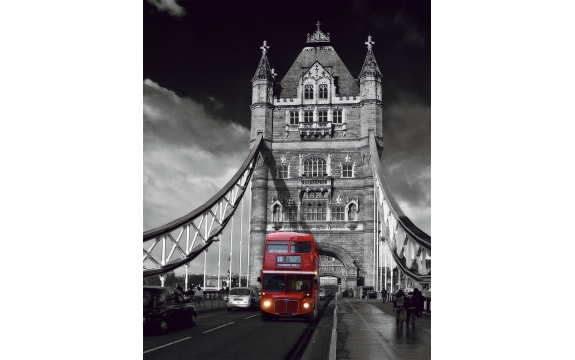 Фотообои FTVV-11-00004 Красный автобус на мосту в Лондоне
