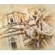 Фотообои FTX-04-00012 Фреска - Архитектура и статуя в Риме, старая Италия №1