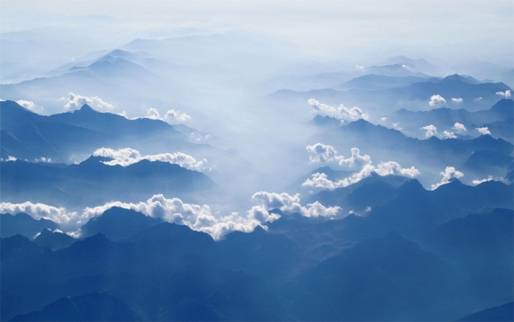 Фотообои FTXL-01-00088 Голубые горы в тумане
