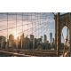 Фотообои FTXL-02-00024 Вид на город Нью-Йорк с Бруклинского моста №1