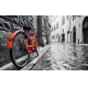 Фотообои FTXL-04-00029 Красный велосипед на улице старого города №1