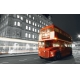 Фотообои FTXL-11-00014 Красный автобус на дороге ночного Лондона №1