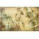 Фотообои FTXL-14-00040 «Фреска Давид на фоне старой архитектуры Италии №1