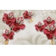 Фотообои 3D FTXL-09-00179 Драгоценные лилии в красном №1