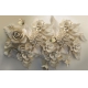 Фотообои 3D FTXL-09-00184 Барельеф с цветами розы и бабочками №1