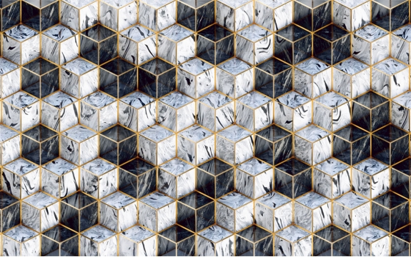 Фотообои 3D MXL-00203 Мраморные кубы и квадраты