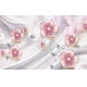 Фотообои 3D FTXL-09-00208 Драгоценные цветы с бриллиантами на шелке №1