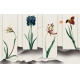 Фотообои 3D FTXL-12-00047 Объемная абстракция с винтажными цветами ириса, лилии, тюльпана №1
