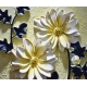 Фотообои 3D FTX-09-00031 Барельеф: желтые цветы на штукатурке №1