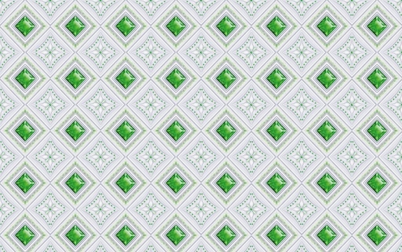 Фотообои 3D FTXL-09-00223 Геометрическая композиция с драгоценными зелеными камнями