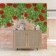 Фотообои 3D FTXL-09-00230 Кирпичная стена с красными розами №2