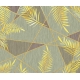 Фотообои 3D FTX-09-00035 Позолоченные пальмовые листья на геометрическом фоне №1