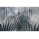 Фотообои FTXL-03-00011 Зебры в стиле абстракции, лес в тумане, лошади №1