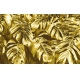 Фотообои FTXL-01-00114 Золотые листья монстеры №1