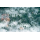 Фотообои FTXL-01-00110 Туман над вершинами елового леса, осенняя природа №1