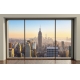 Фотообои MXL-00114 Окно пентхауса с видом на город Нью-Йорк №1