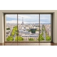 Фотообои MXL-00119 Вид из окна на Париж, Эйфелева башна вдалеке №1