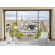 Фотообои MXL-00119 Вид из окна на Париж, Эйфелева башна вдалеке №2