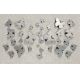 Фотообои 3D MXL-00132 Серебряные бабочки на бетоне, объемная композиция под лофт №1