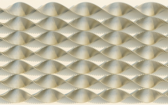 Фотообои 3D MXL-00135 Золотые волны из геометрических фигур
