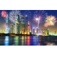 Фотообои FTXL-02-00036 Салют над ночным городом Дубаем №1