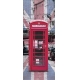 Фотообои FTV-04-00035 Мотивы Лондона, красная телефонная будка и флаг Британии №1