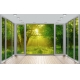 Фотообои MXL-00170 Окно в солнечном лесу, летняя природа, расширяющие пространство №1
