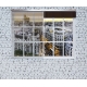 Фотообои MX-00006 Окно в стиле лофт с видом на город, кирпичная стена №1
